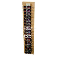 Unique Multi-Layers Wall Amounted Eyewear Retail Store Wood Eyeglasses Rack Metal Optical Display Rods